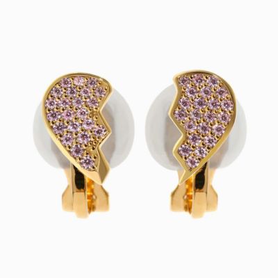 Separate Heart Earrings Gold | TwO hundRED