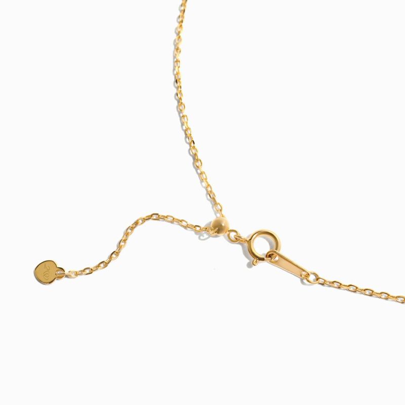 Separate Heart Necklace Gold