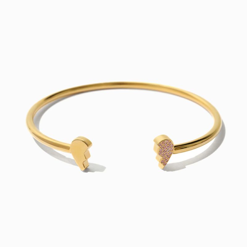 Separate Heart Bangle Gold | TwO hundRED