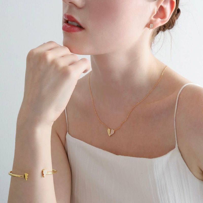 Separate Heart Bangle Gold | TwO hundRED