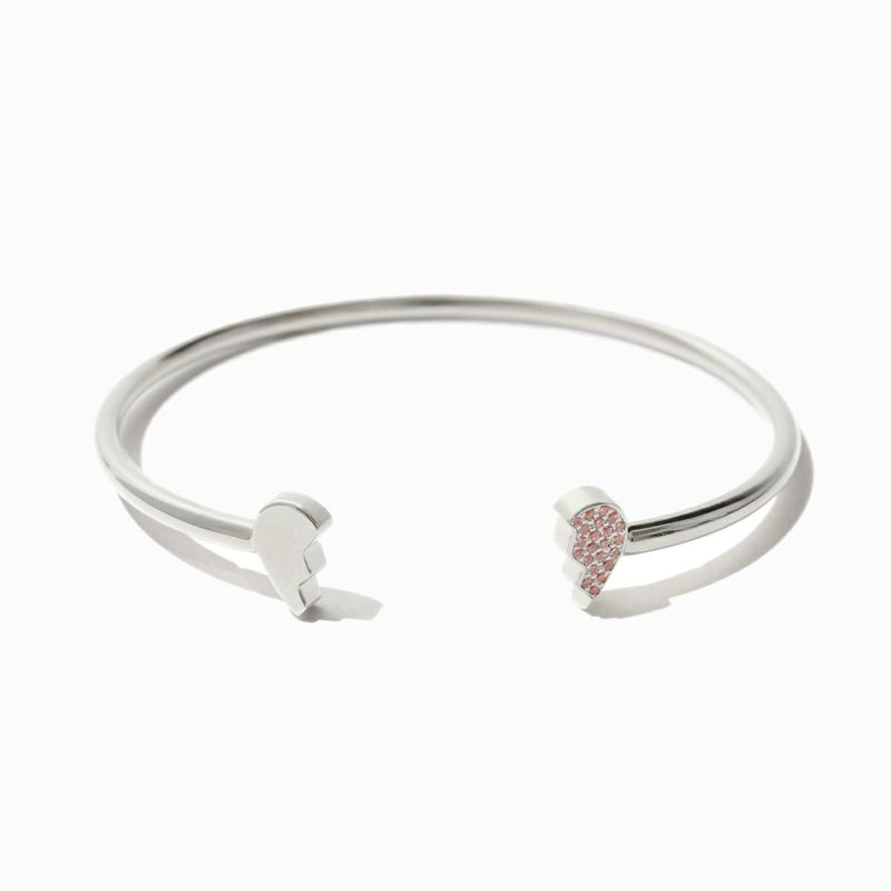 Separate Heart Bangle Silver | TwO hundRED