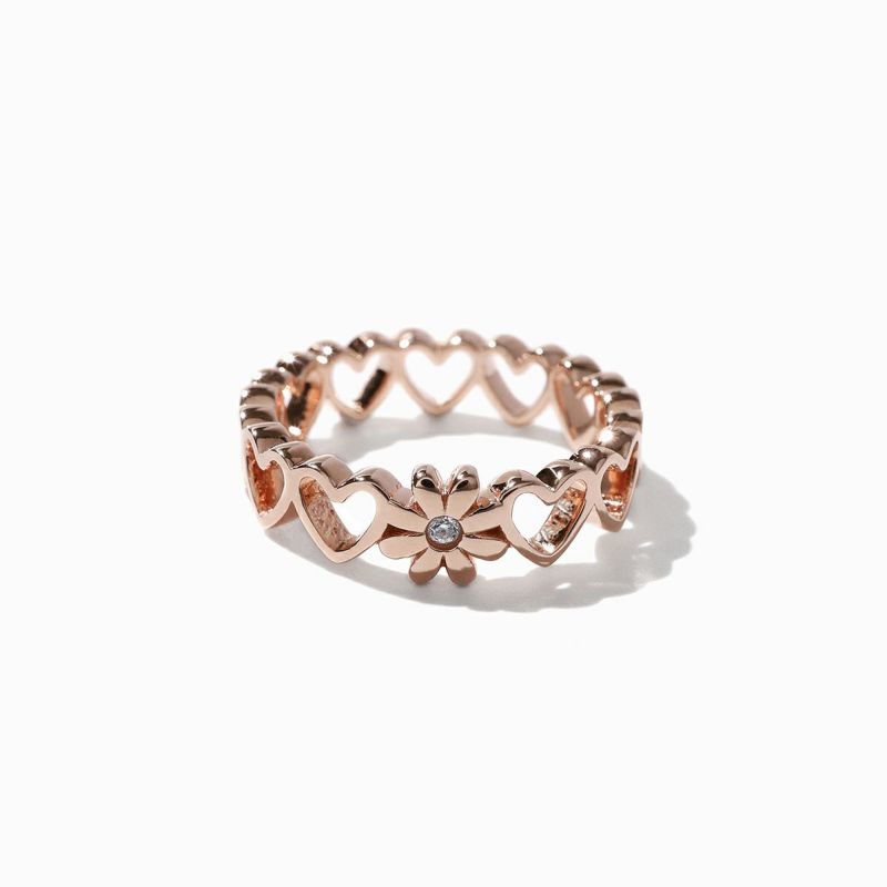 Flower × Heart Ring(Pink Gold) | TwO hundRED