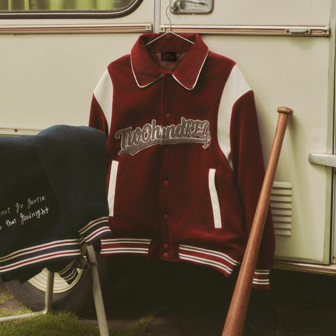 Games Bomber Jacket（Wine Red） | TwO hundRED